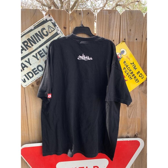 Vintage Y2K Tribal Graffiti skull Skateboard Street Style T-shirt Size XL - Picture 4 of 6